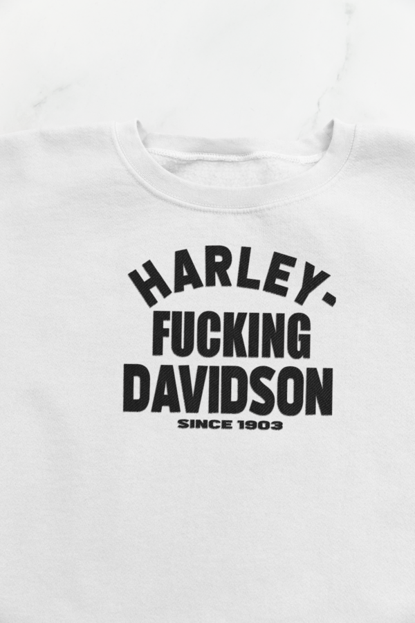HARLEY F*CKING DAVIDSON SWEATER white