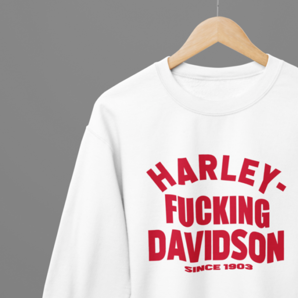 HARLEY F*CKING DAVIDSON SWEATER white & red