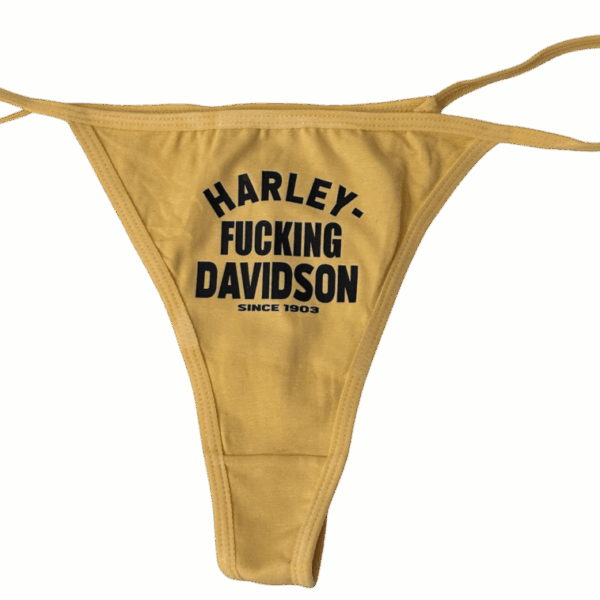 HARLEY F*CKING DAVIDSON THONG yellow
