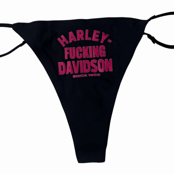 HARLEY F*CKING DAVIDSON THONG black w red