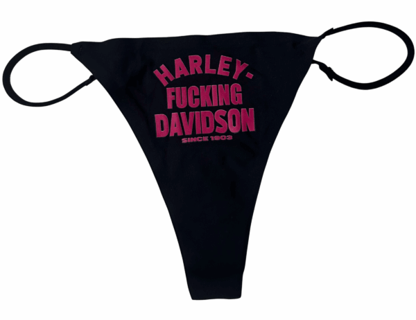 HARLEY F*CKING DAVIDSON THONG black w red